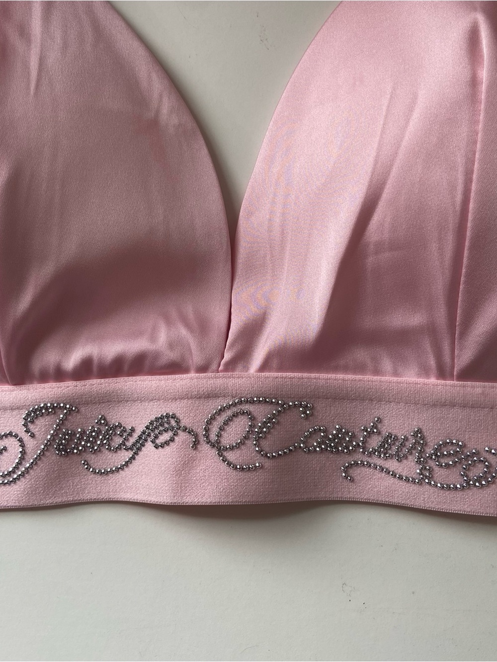 Baby Pink Satin Bralette (Extra Large) - Picture 3 of 7
